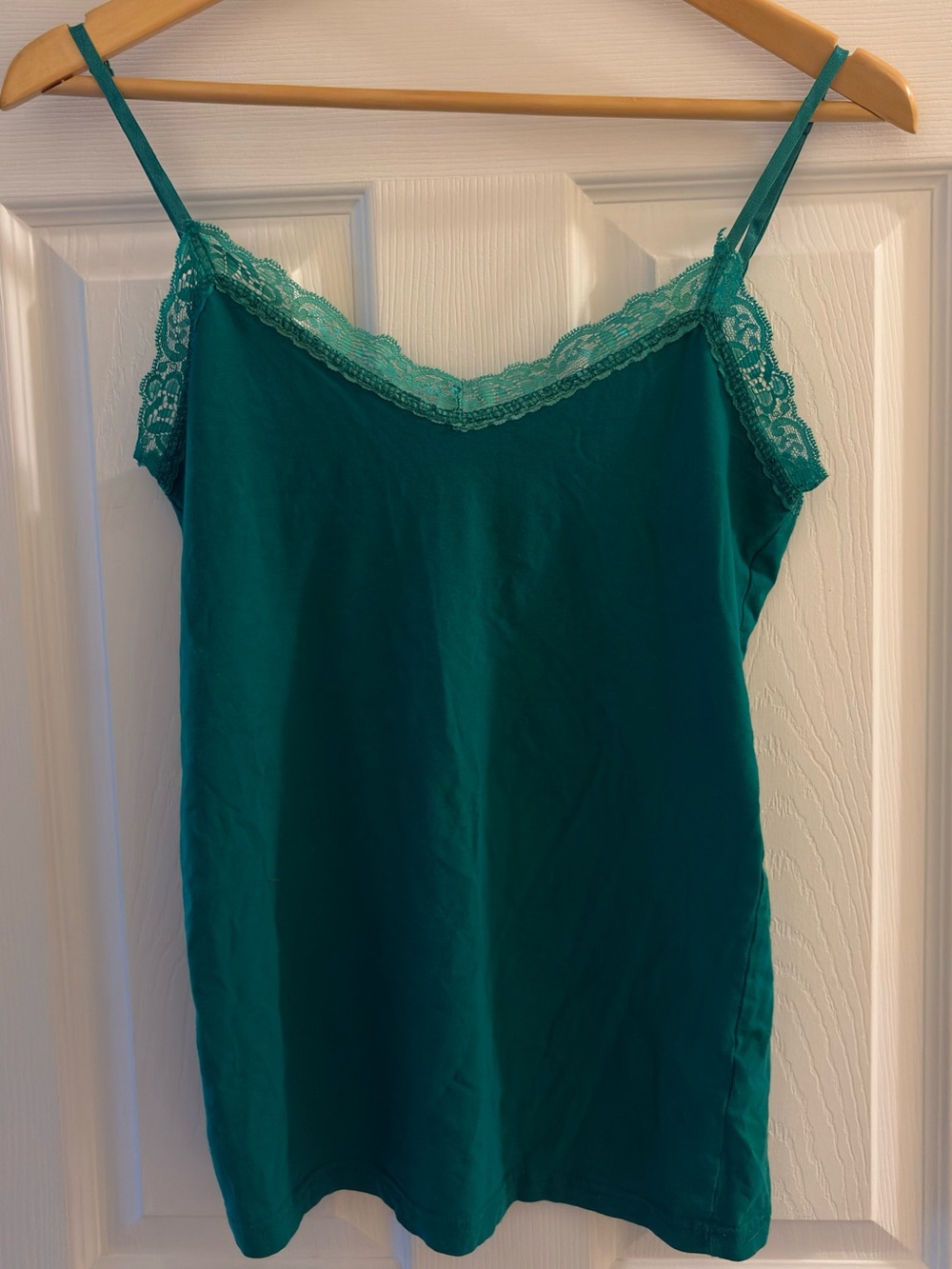 Candy Couture green lace trim cami
